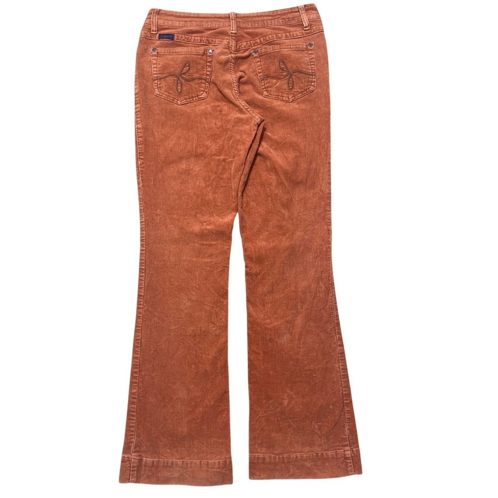 FUBU Classics Corduroy Bootcut Pants Womens Size 8 Rust Brown Stretch Y2K